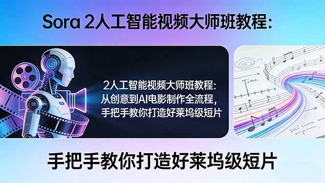 (3.19)Sora 2人工智能视频大师班教程：从创意到AI电影制作全流程，手把手教你打造好莱坞级短片