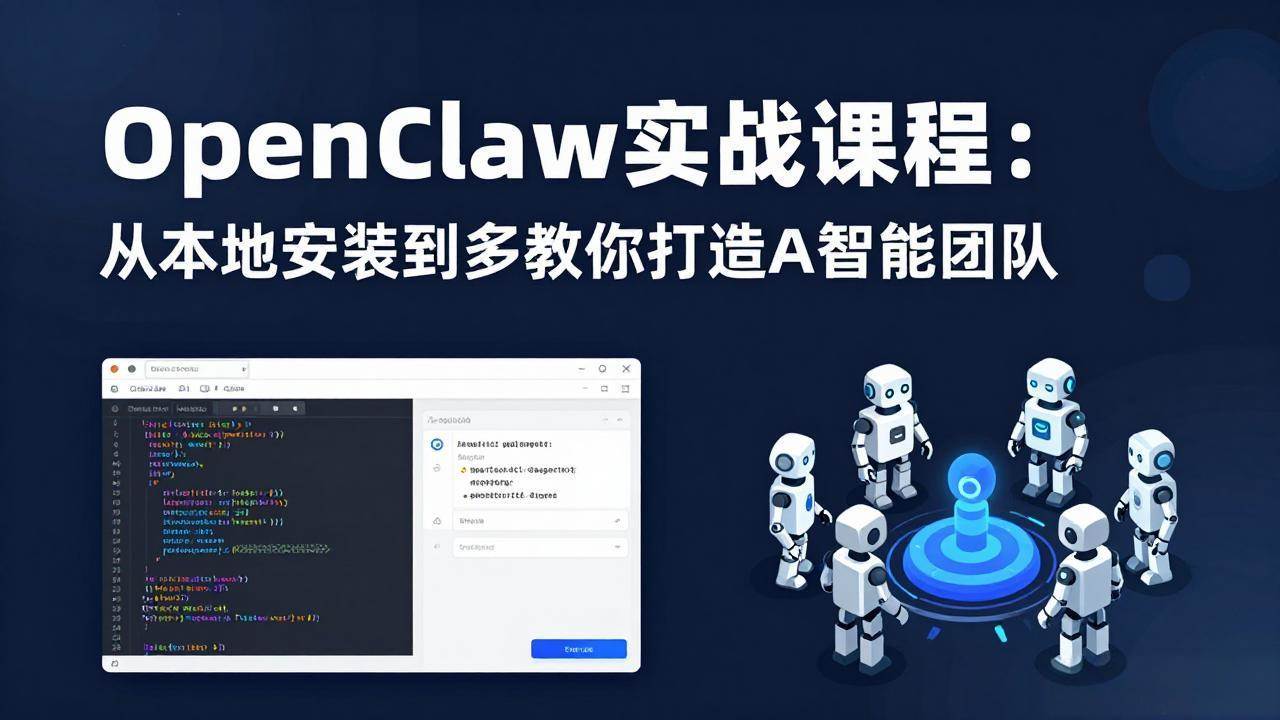 (4.5)OpenClaw实战课程：从本地安装到多Agent协同，手把手教你打造AI智能团队